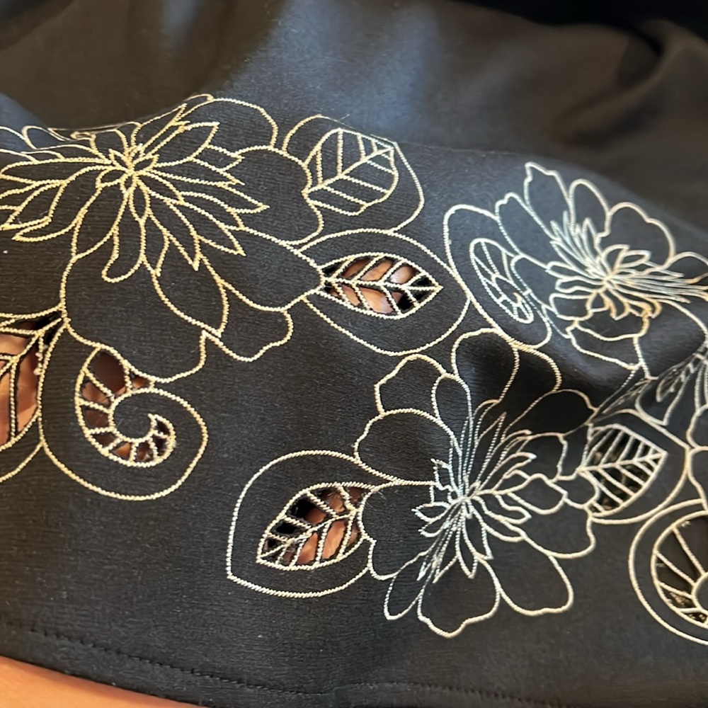 Andre Oliver Black & Tan Midi Dress